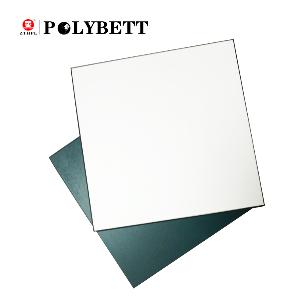 Polybett HPL 1220 * 2440 * 13mm厚白色光泽HPL耐化学腐蚀紧凑型片材