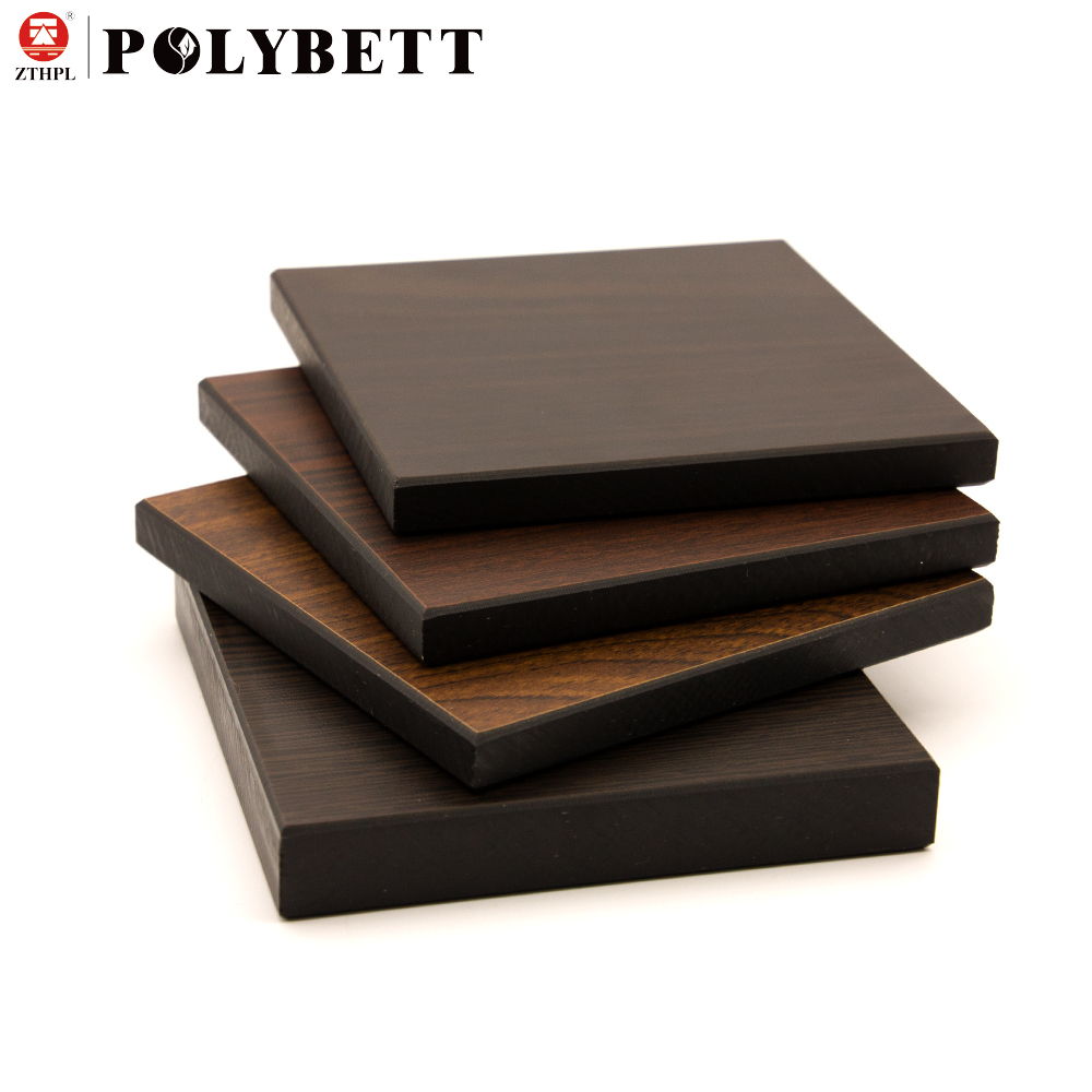 专业的Polybett高光泽木纹防水HPL紧凑型层压板，用于储物柜